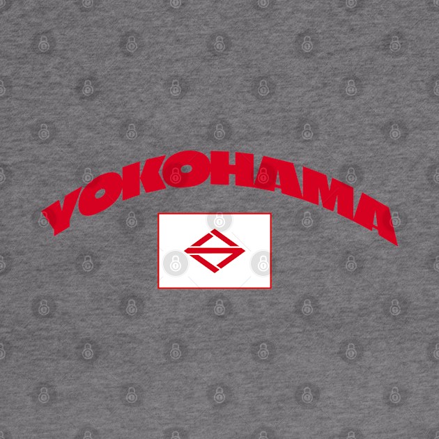 Yokohama, Japan City Flag by Issho Ni